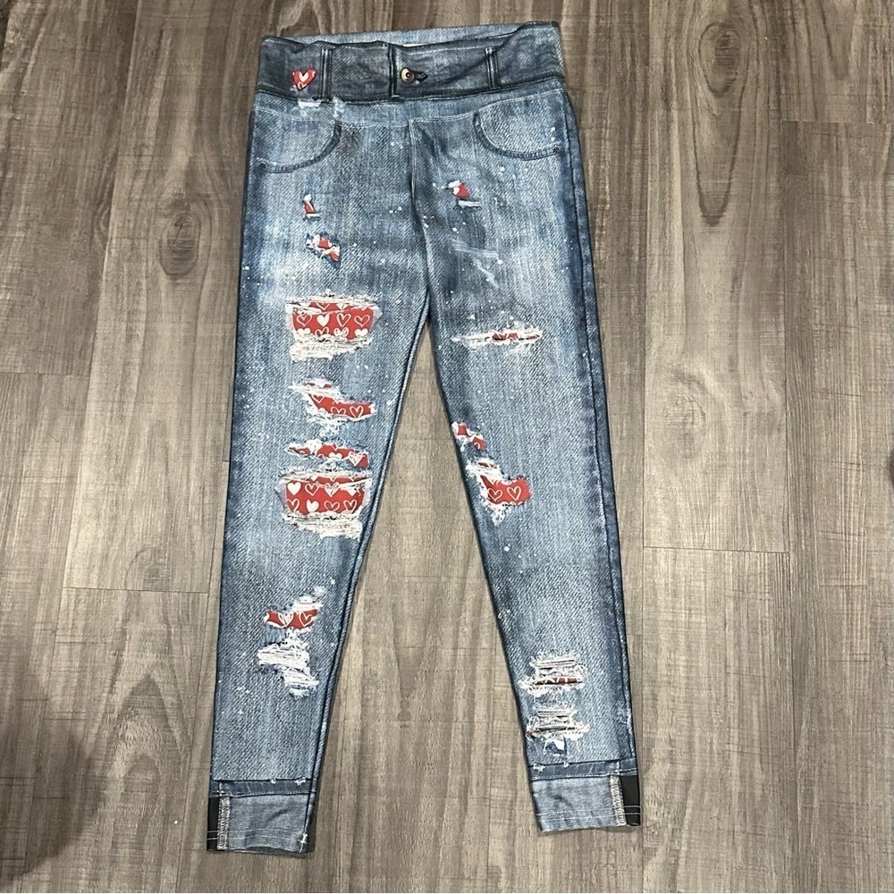 Kinina Destroyed Denim Leggings – Women’s Size M
